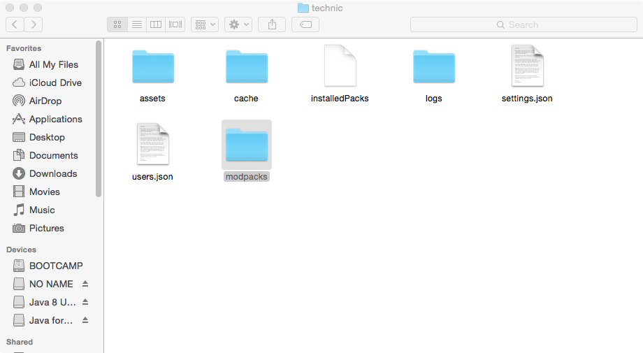technic launcher for mac just gives folder