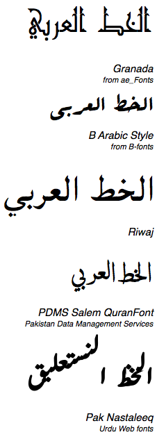 arabic fonts for mac os word